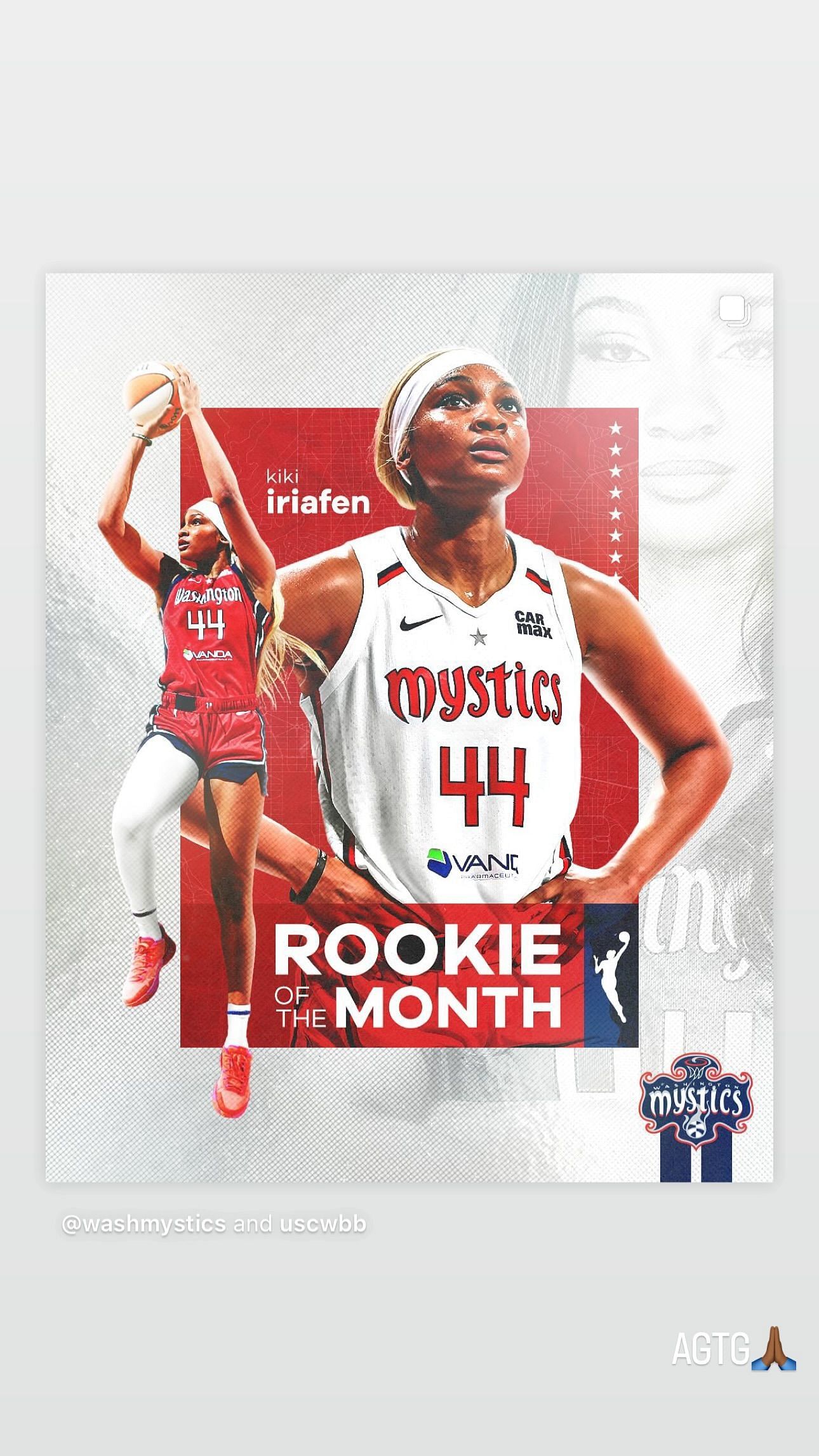 Iriafan was thankful for receiving the Rookie of the Month award.